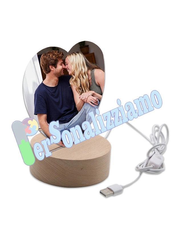 Lampada led a forma di cuore